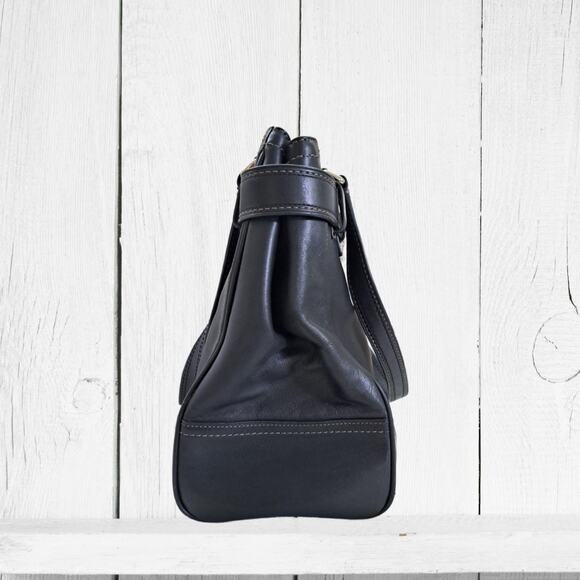 Coach Legacy Hampton Black Leather Satchel - Picture 4 of 12